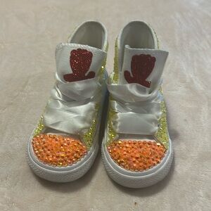 Custom sour patch shoes orange yellow and red